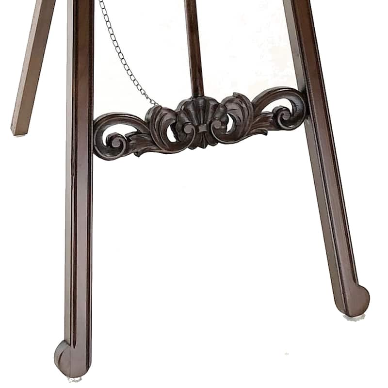 Traditional Style Sandy Easel with Angular Legs, Brown