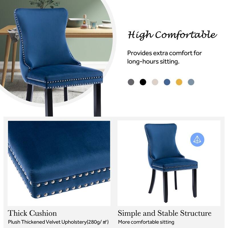 Upholstered Wing Back Dining Chair (Set of 4)