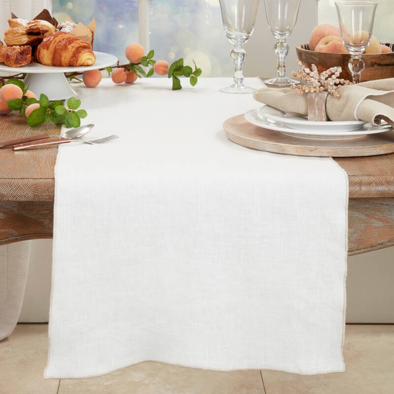 Stonewashed Stitched Edge Table Runner