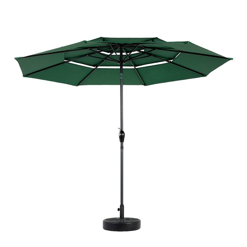 Topcraft 10ft Aluminum 3 Tier Tiltable Market Umbrella