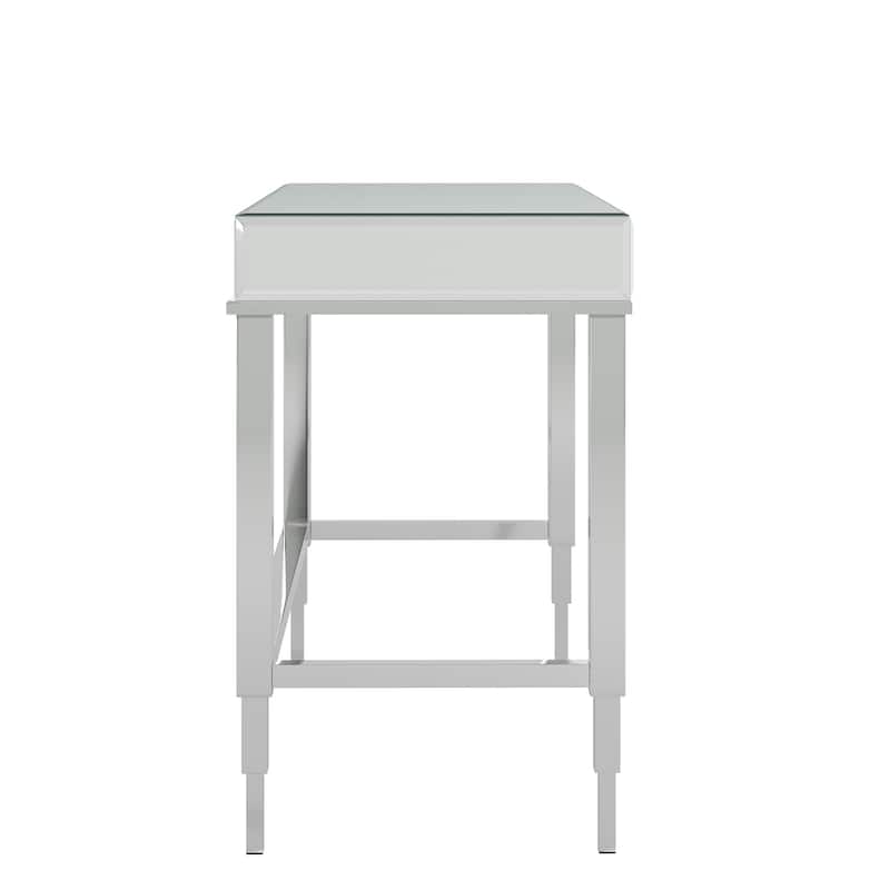Camille Beveled Mirrored Accent 1-drawer Office Writing Desk by iNSPIRE Q Bold