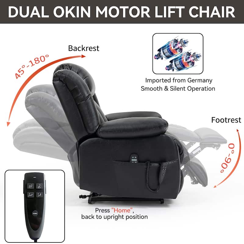 Power Lift Recliner Chair with 8-Point Vibration Massage