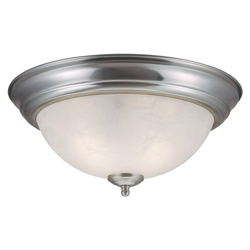 Design House 511550 Millbridge Traditional 2-Light Indoor Flush Mount Ceiling Light - Satin Nickel