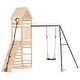 preview thumbnail 2 of 19, vidaXL Swing Set Outdoor Backyard Wooden Playground Equipment for Kids Age 3-8