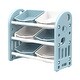 preview thumbnail 8 of 40, Kids Toy Storage Organizer with 6 Bins, Multi-functional Organizer Light Blue+White