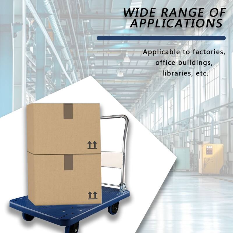 Heavy Duty Flatbed Cart with 661 lb Capacity,Foldable Hand Truck