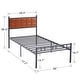 preview thumbnail 7 of 6, VECELO Faux Leather Tufted Kids Bed,Twin Size Bed Set of 2