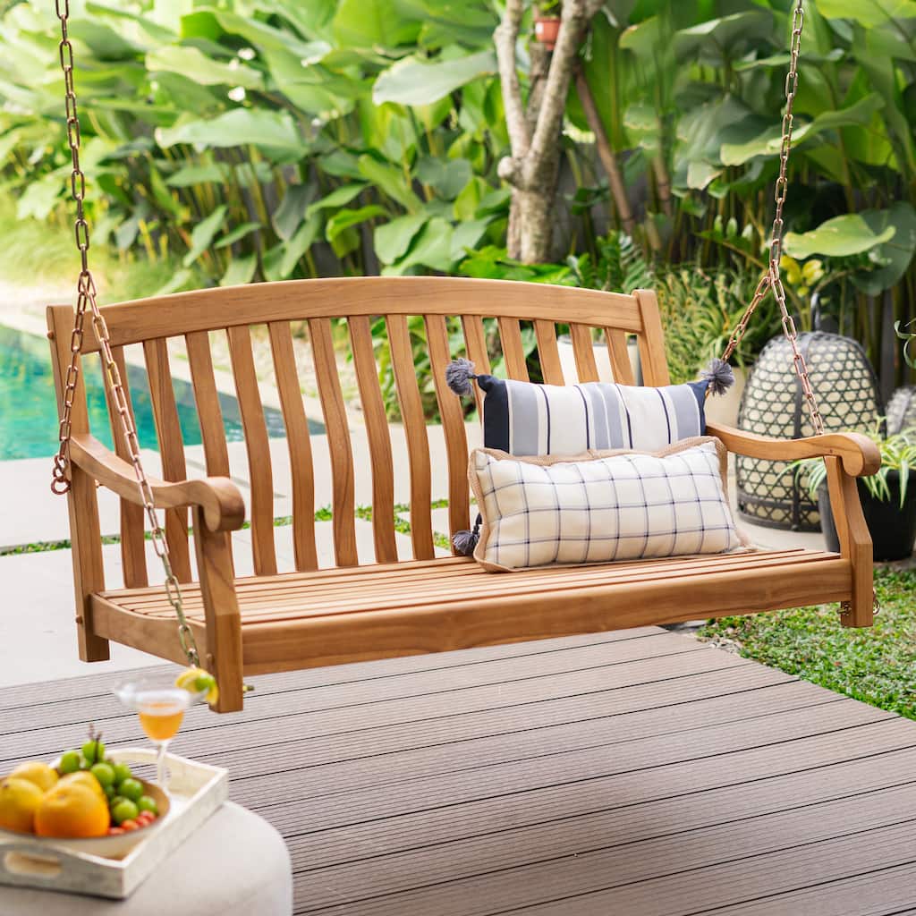 Cambridge Casual Sherwood Solid Teak Wood Porch Swing