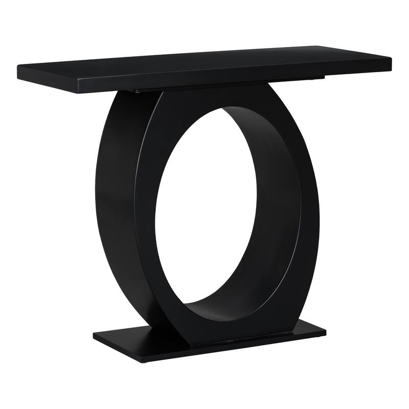 39.4" Modern Rectangle Side Table with Unique Egg-shaped Base for Living Room or Bedroom
