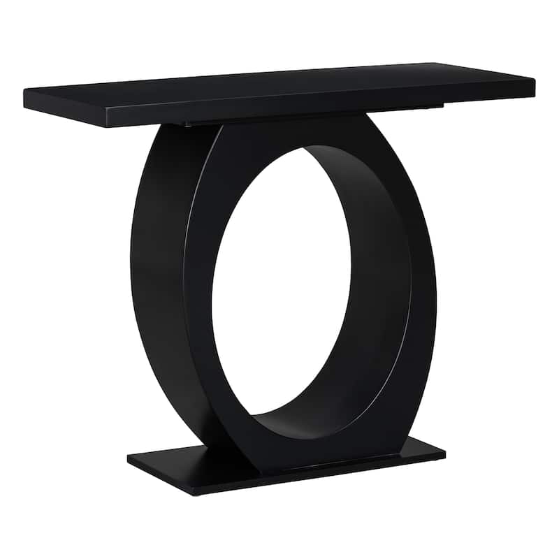 39.4" Wooden Console Table, Living Room Entryway Sofa Table with Egg Shaped Base