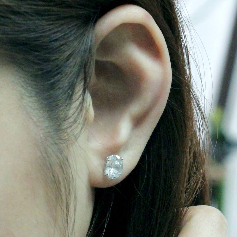 Auriya 2ctw Oval-cut Diamond Stud Earrings 14k Gold (I-J, I1-I2)