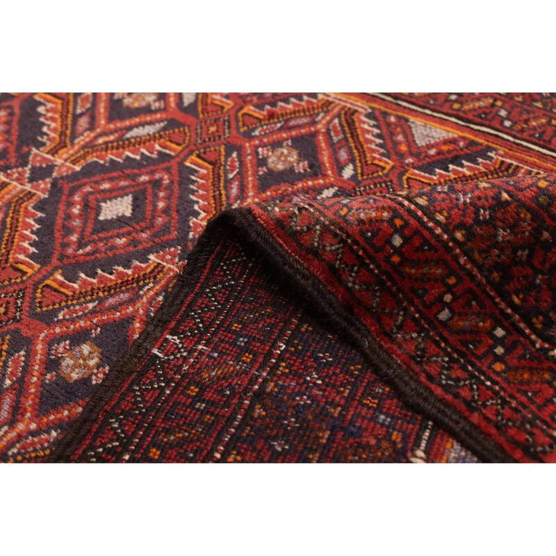 ECARPETGALLERY Hand-knotted Teimani Dark Navy, Red Wool Rug - 2'9 x 5'0