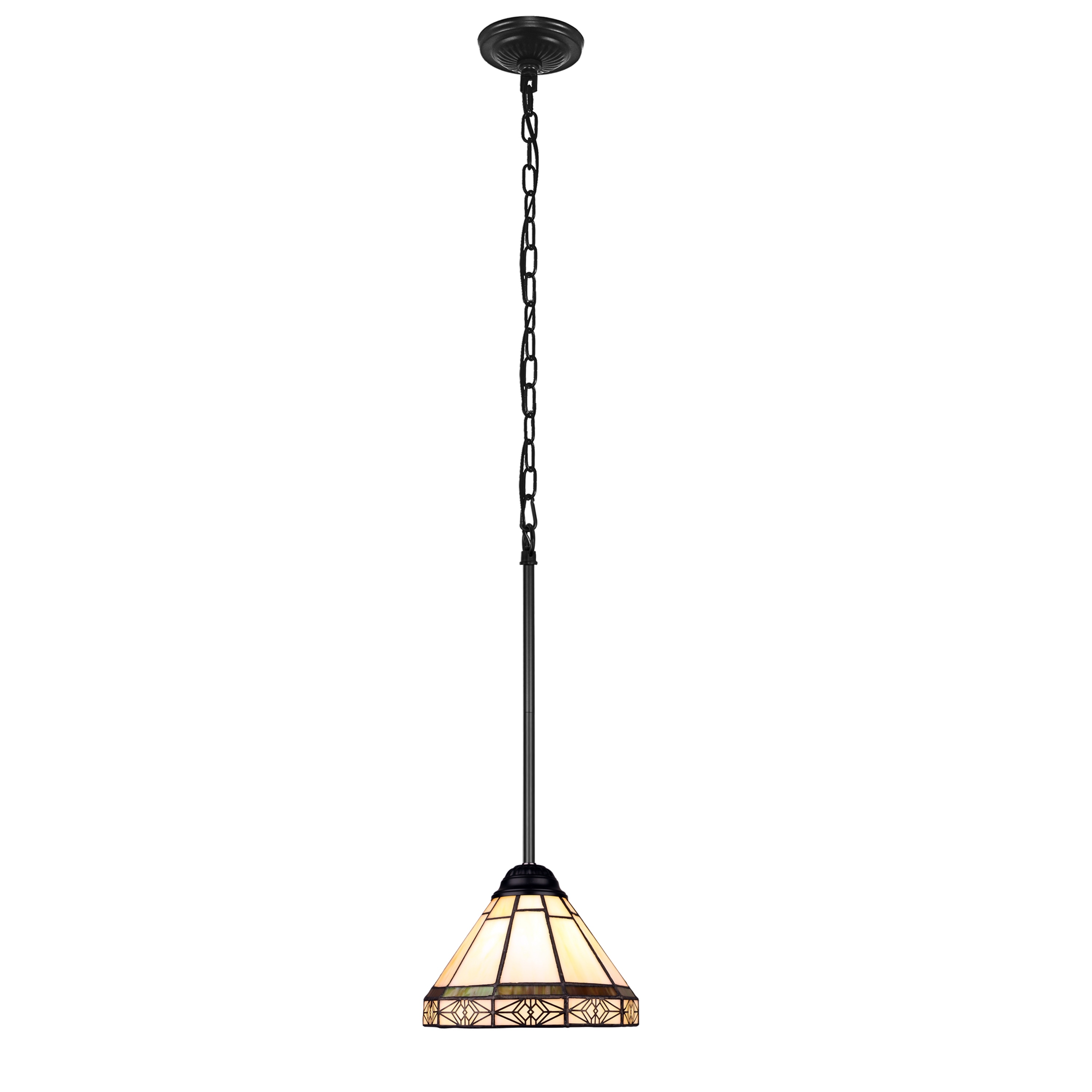 Tiffany style Mission design 1 light Pendant - 5.1 inches high