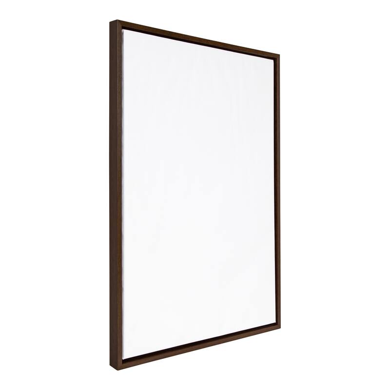 Kate and Laurel Sylvie Blank Framed Canvas - 23x33 - Walnut