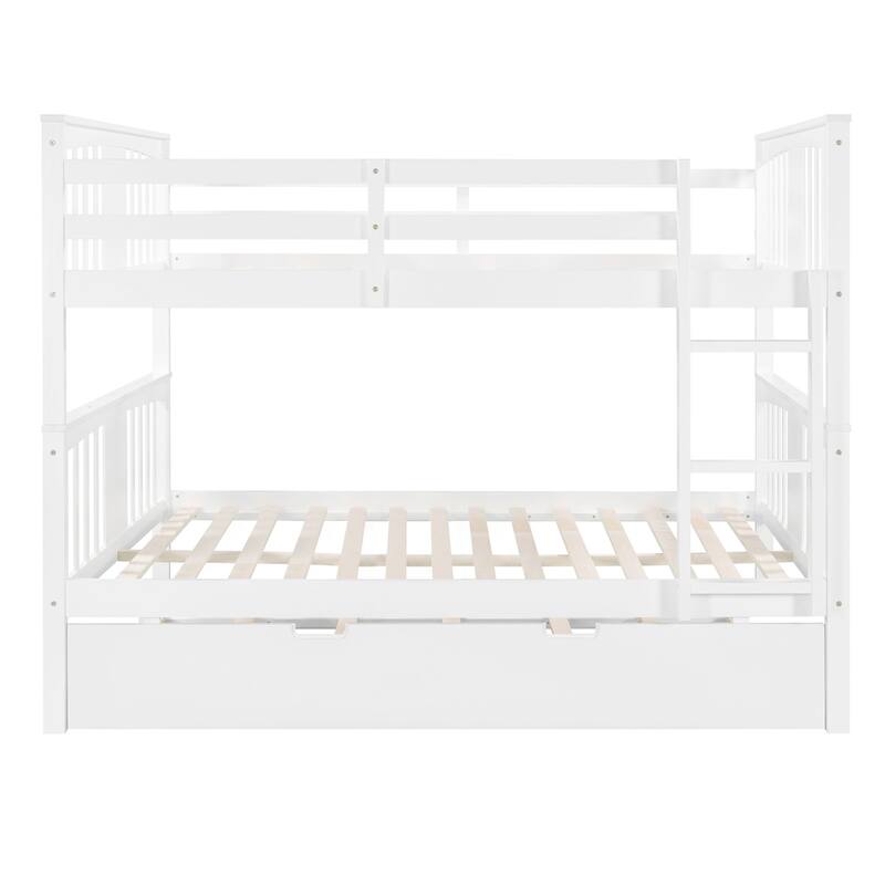 Merax Full over Full Bunk Bed with Twin-size Trundle and Ladder