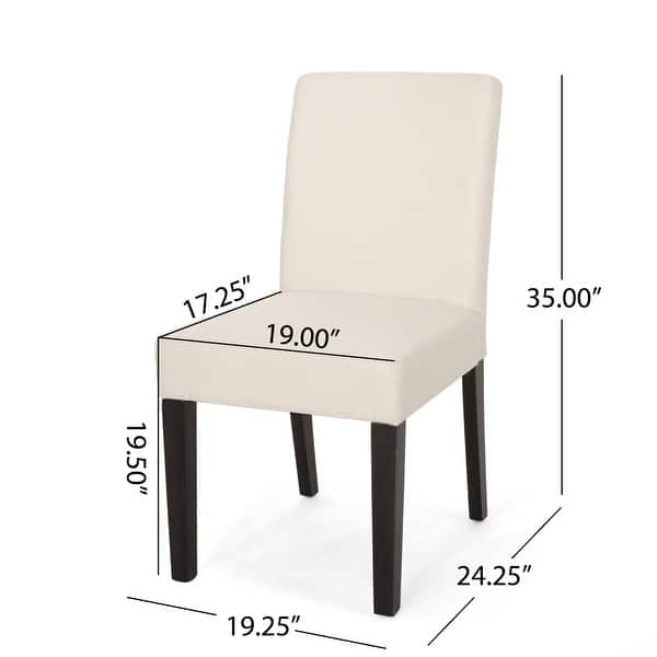 dimension image slide 3 of 9, Kuna Contemporary Upholstered Dining Chair (Set of 2) by Christopher Knight Home