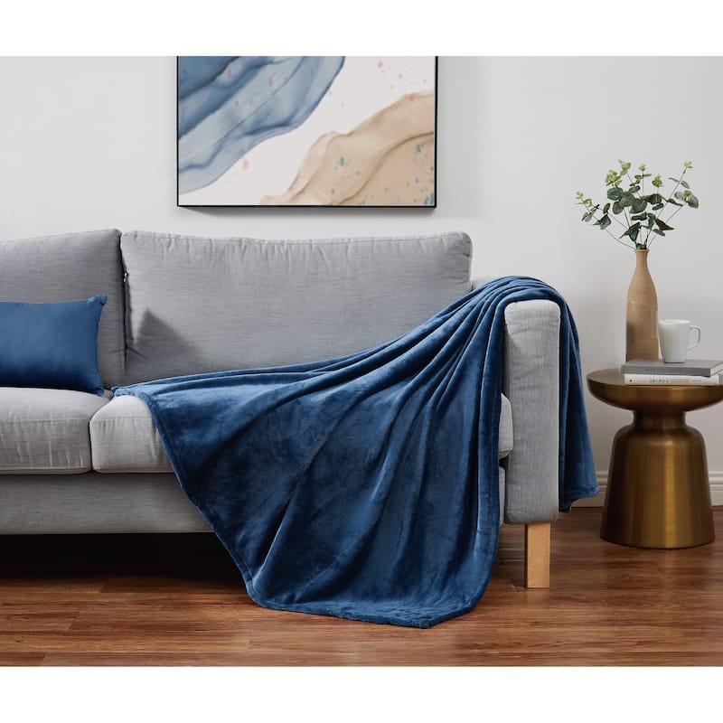 Cannon Heritage Solid Plush Blanket & Throw