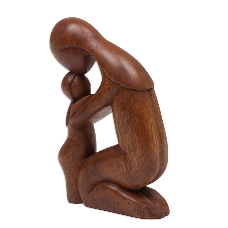 Novica Handmade Lucky Daughter Wood Statuette