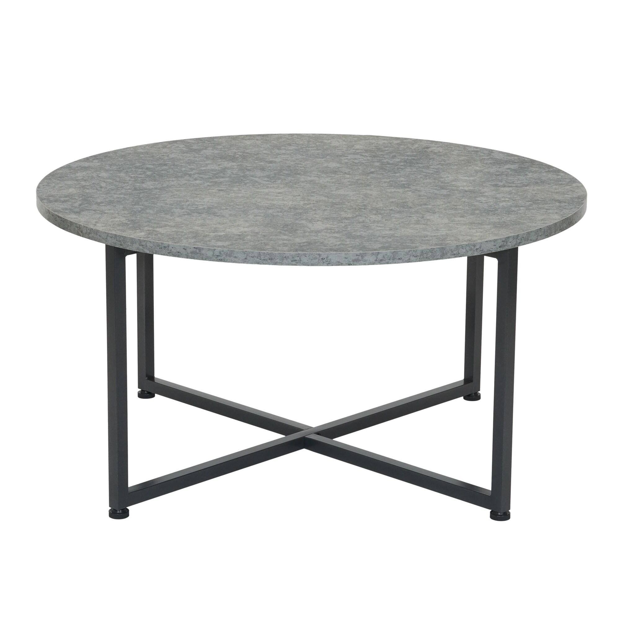 Household Essentials Round Gray Coffee Table Grey Slate Round Gray Coffee Table Grey Slate