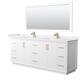 Option White, Bronze Trim, White Cultured Marble Top