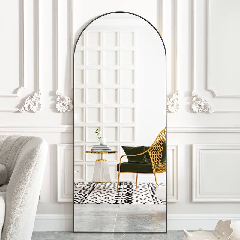 Arched Full Length Floor Mirror Full Body Standing Mirror Wall Decor