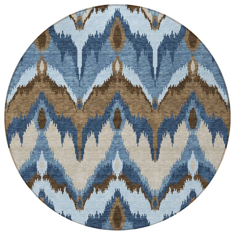 HomeRoots Ikat Transitional Rectangle Outdoor Rug