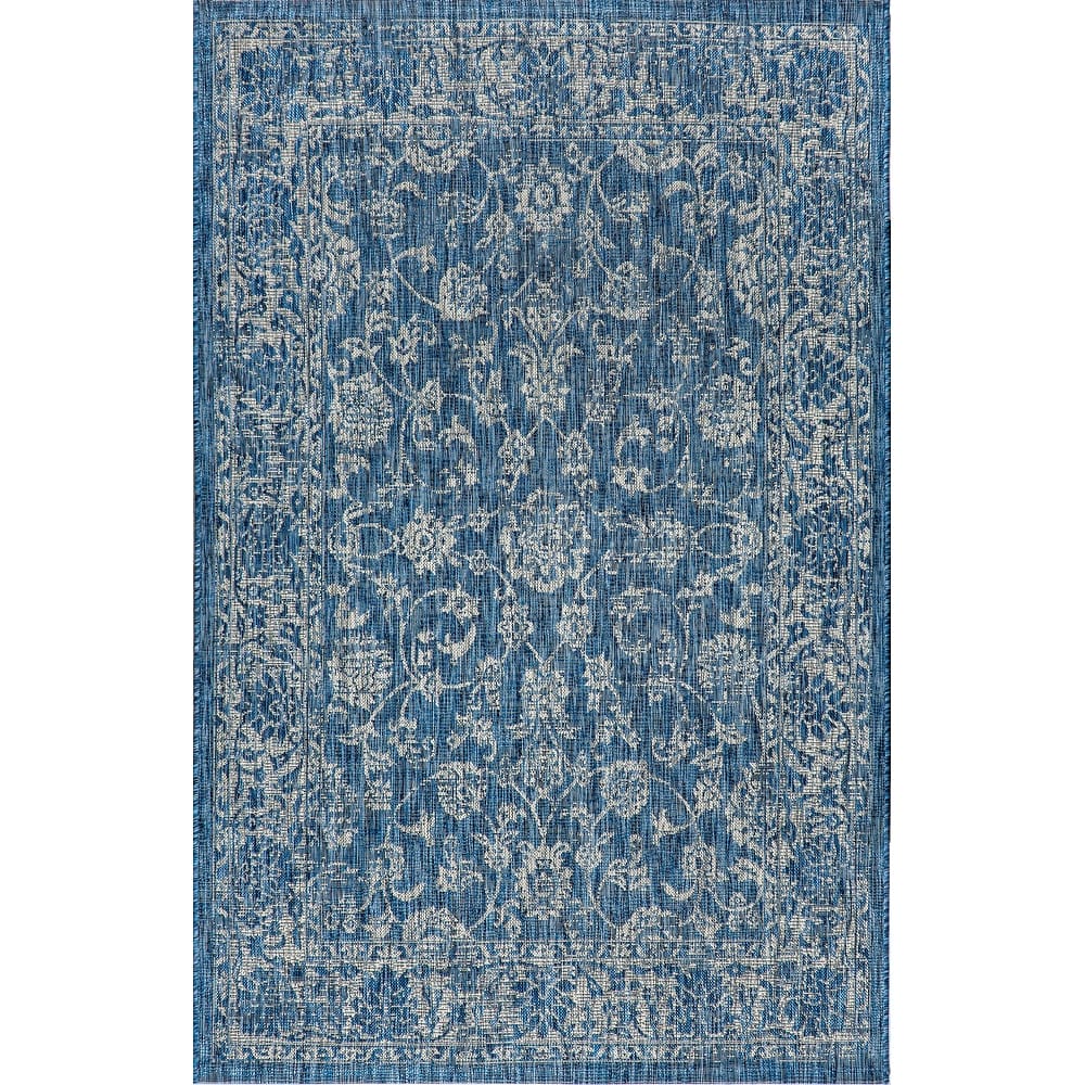 JONATHAN Y Sinjuri Bohemian Textured Weave Floral Indoor/Outdoor Area Rug