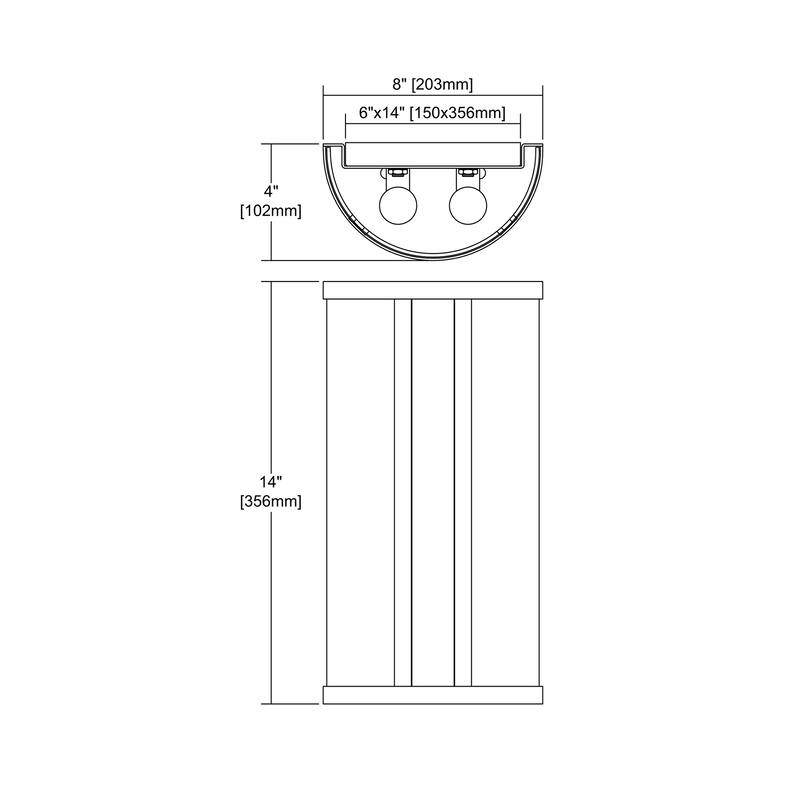 Elk Home Bella Oiled Bronze With White Glass 2 Light Vanity Light