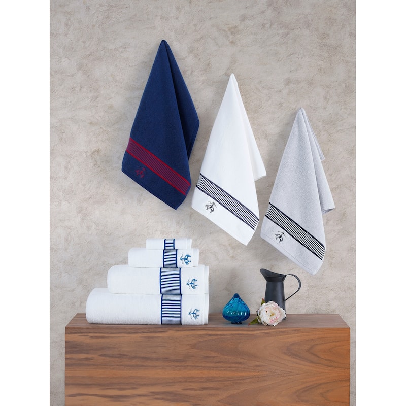 Brooks Brothers Fancy Border Wash Towel