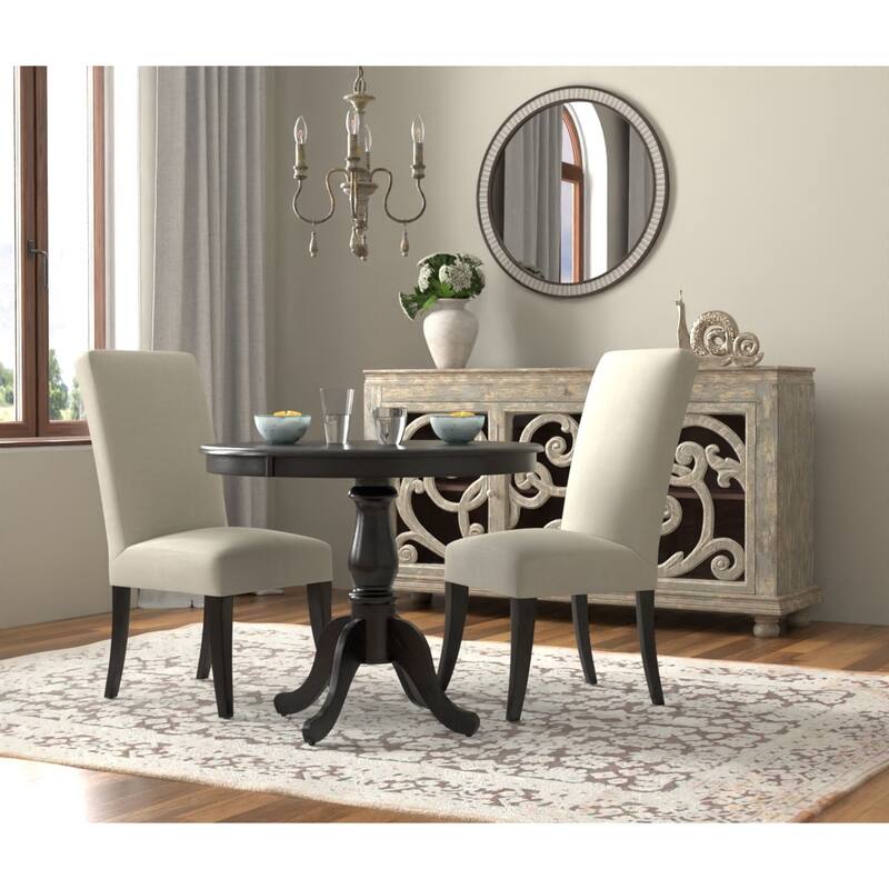 Round Top Pedestal Dining Table - 42" - Black