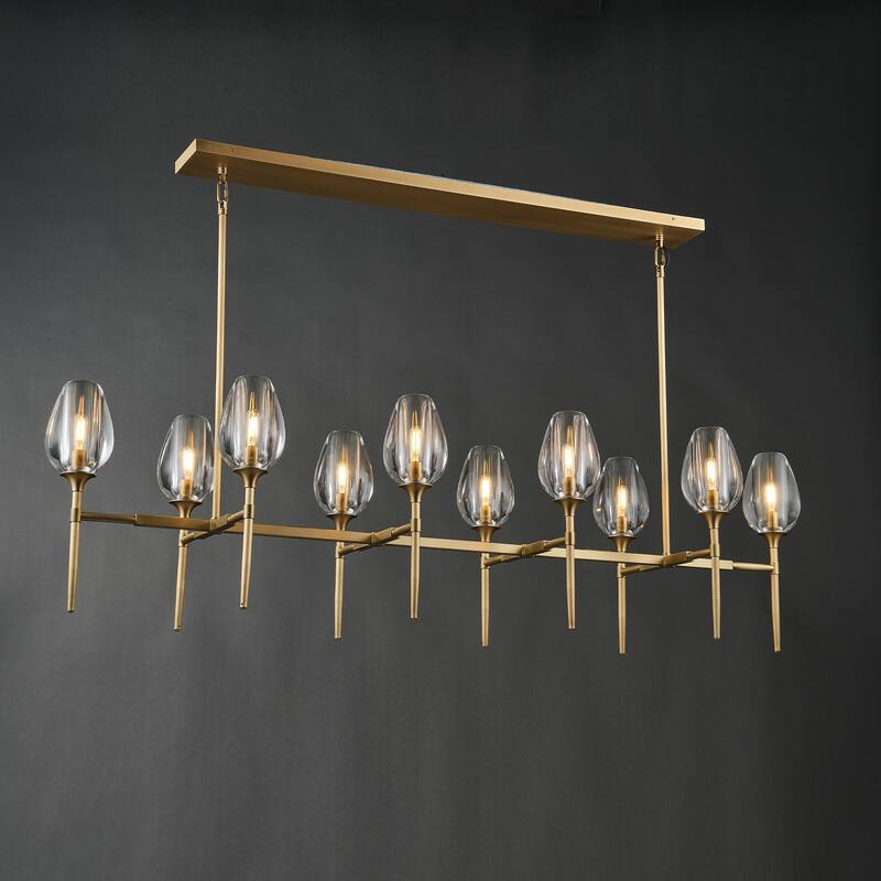 KAYLA Long tulip Wall Sconce/Chandelier - 65in - Gold