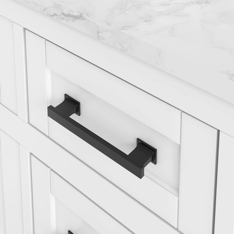 36/48/60 in. Bathroom Vanity in Wood with Ceramic Undermount Sink, Vanity with soft close Drawers