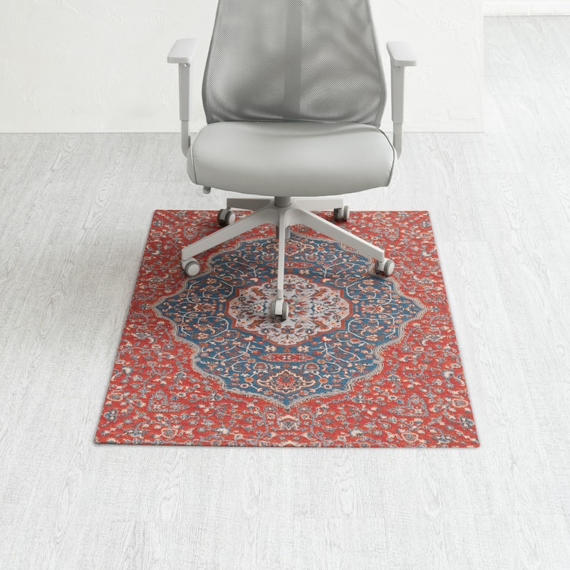 Jani 36"x48" Rug'd Chair Mat-Rug Style Office Chairmat for Carpet & Hard Floors| 0.5" Thick |Non-Slip, Foldable Desk Chair Mat - Maldives