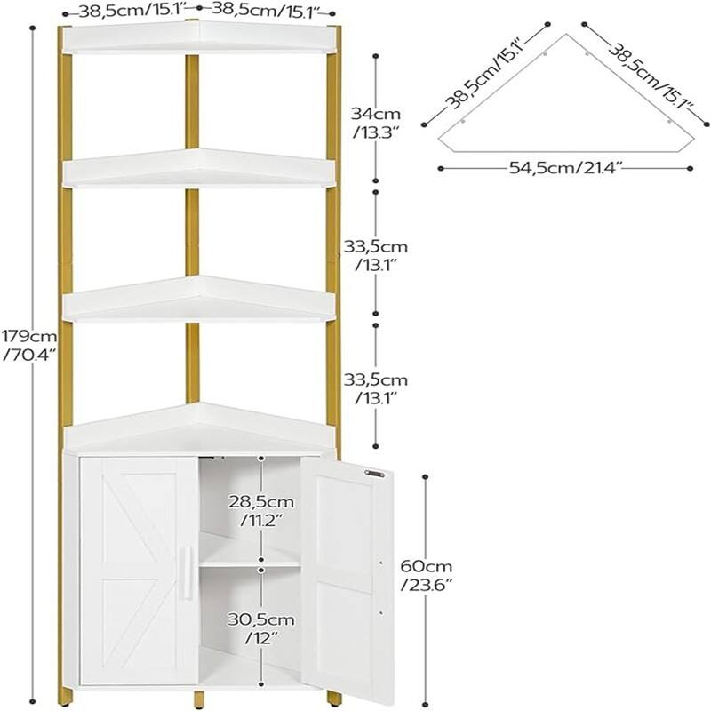 Corner Shelf - 23.2 x 15.7 x 70.3