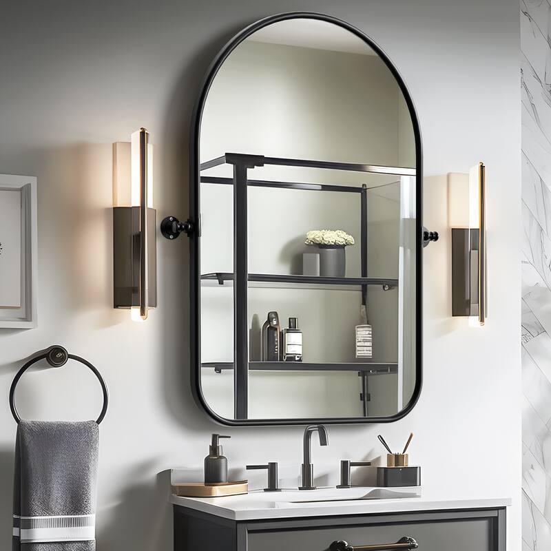 Iron Frame Arched Wall Mirror - 36*24