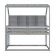 preview thumbnail 10 of 10, Gray Twin Low Bunk Bed with Roof & Guardrails