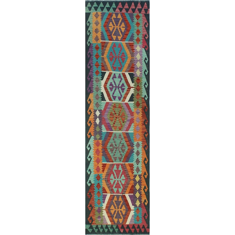 Flatweave Roslyn Charcoal/Ivory Runner - 2'7" x 9'6"