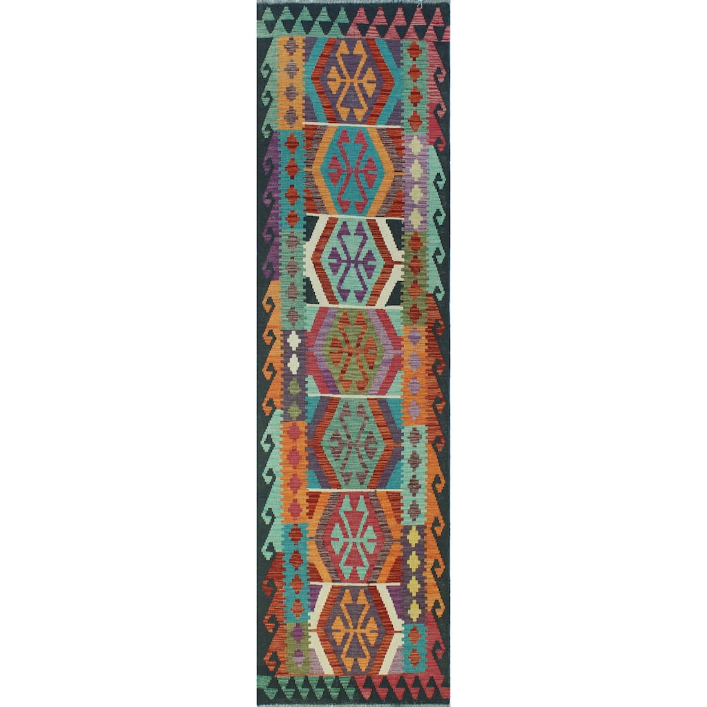 Flatweave Roslyn Charcoal/Ivory Runner - 2'7" x 9'6"