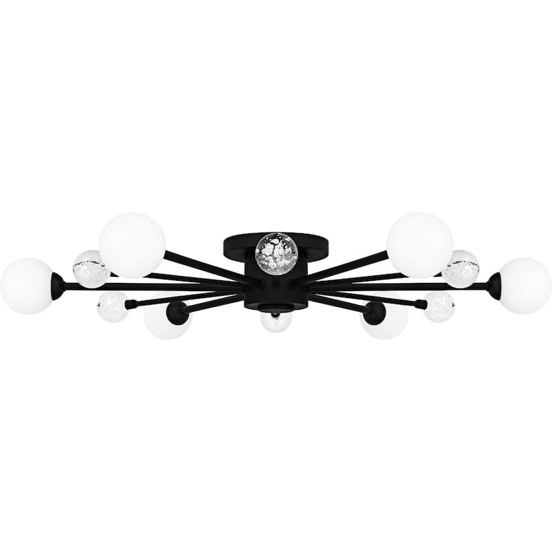 Combe 6-Light Matte Black Semi-Flush Mount