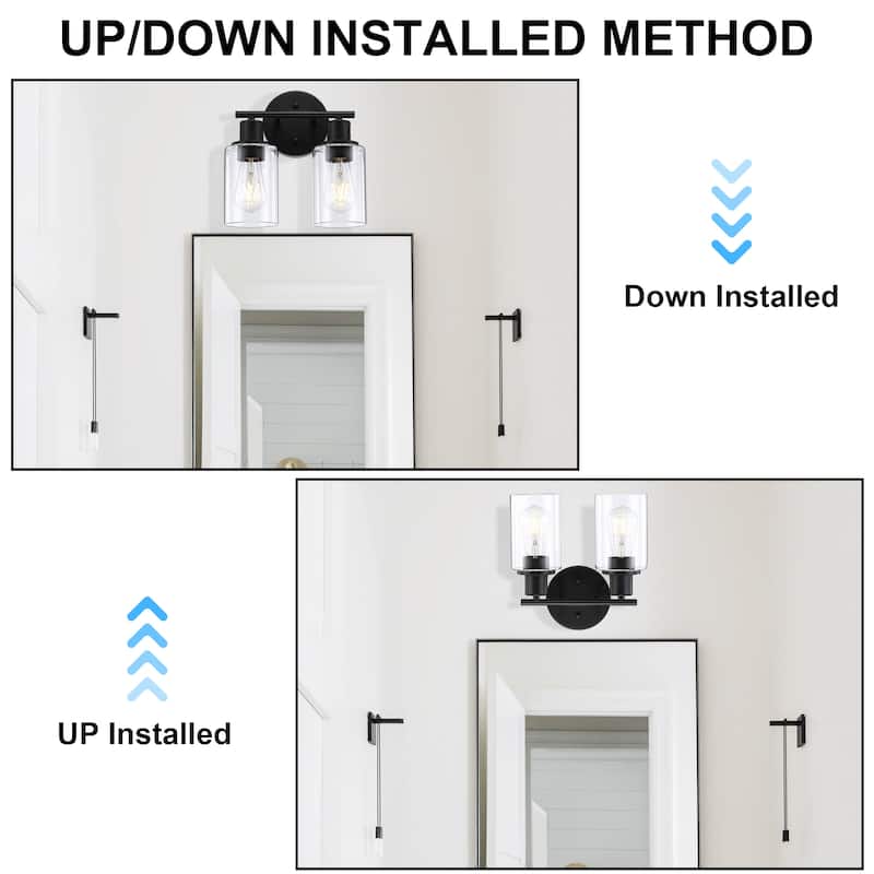 2-Lights Bathroom Wall Sconce