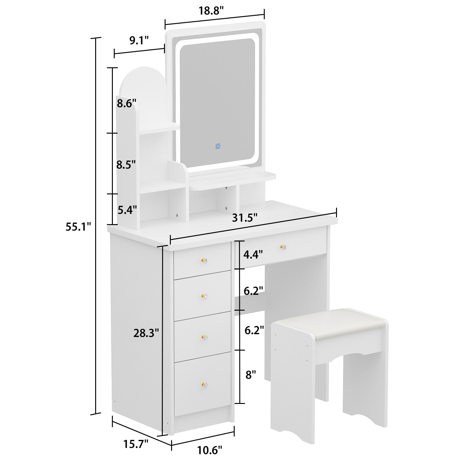 Vanity table bed shop bath and beyond