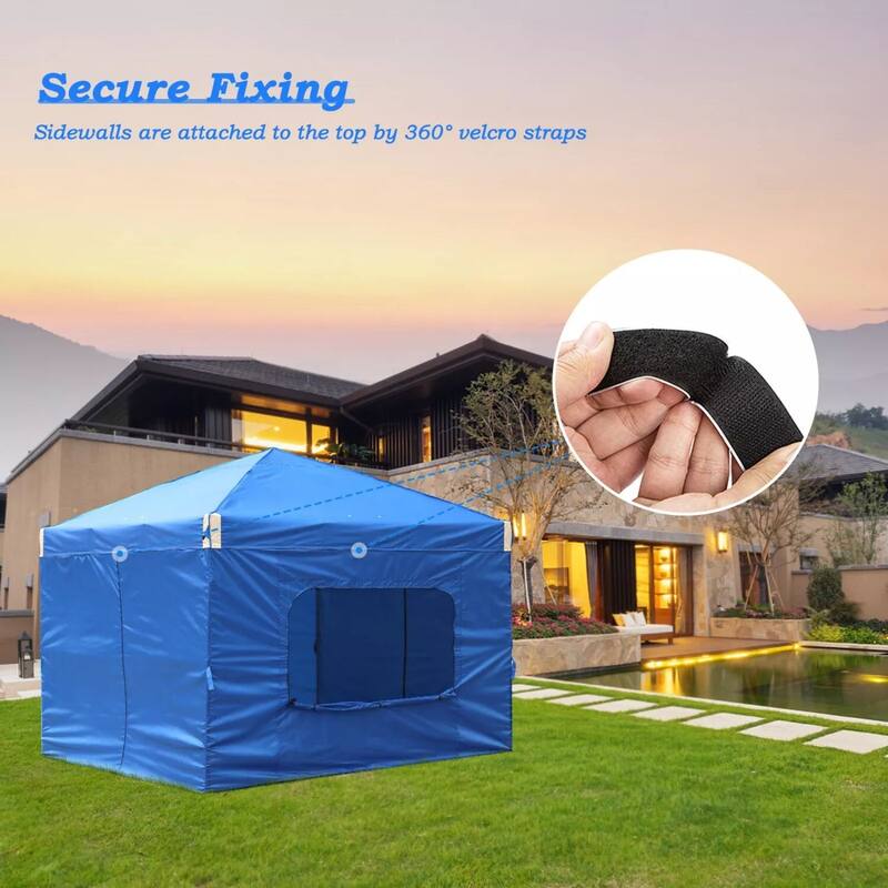 Aoodor 10x10 FT Pop-Up Canopy Tent with Roller Bag and Curtain