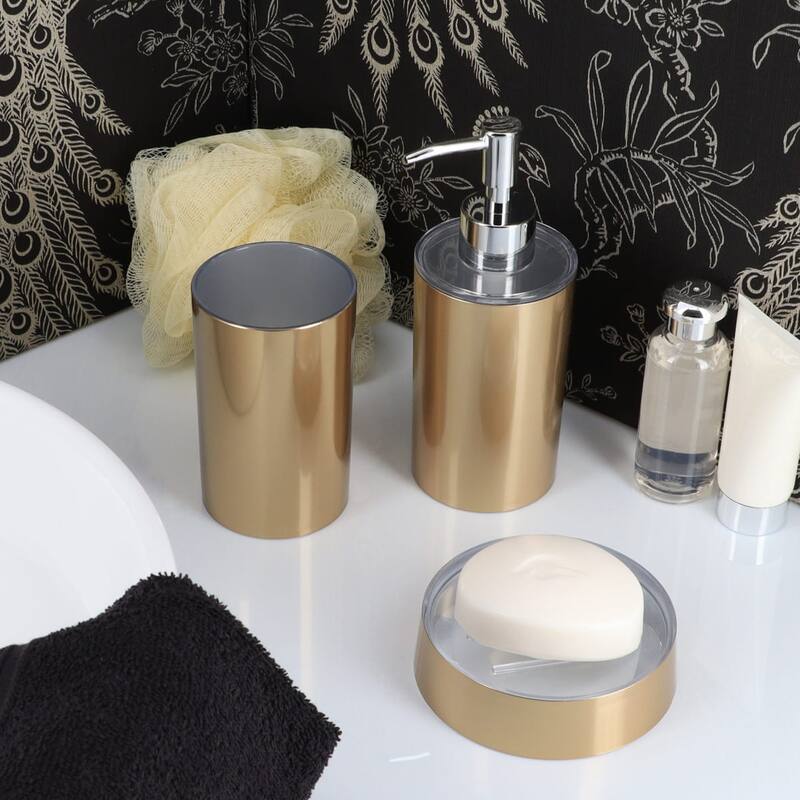 Brushed Gold Bathroom Accessory Set