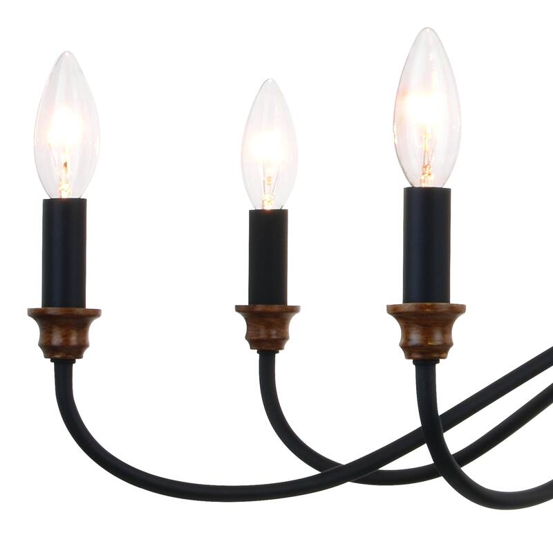 Annabelle 6 Light Farmhouse Candelabra Chandelier
