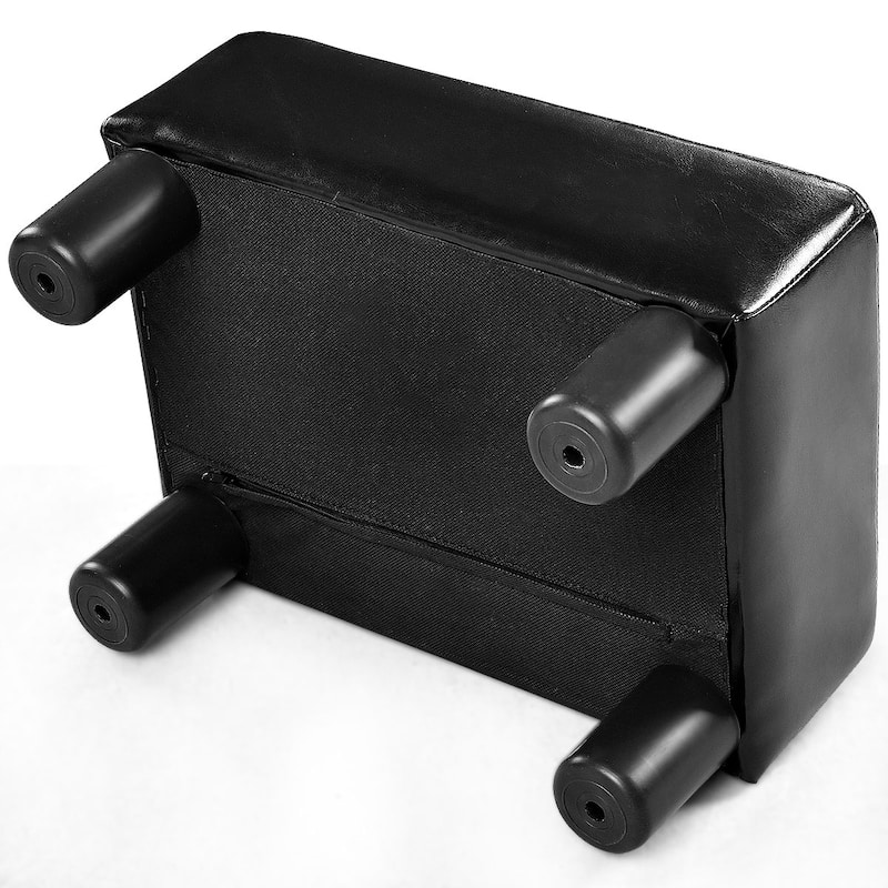Gymax PU Leather Ottoman Rectangular Footrest Small Stool - See Details
