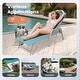 preview thumbnail 19 of 52, Pellebant Outdoor Lounge Chair Aluminum Adjustable Backrest with Side Table