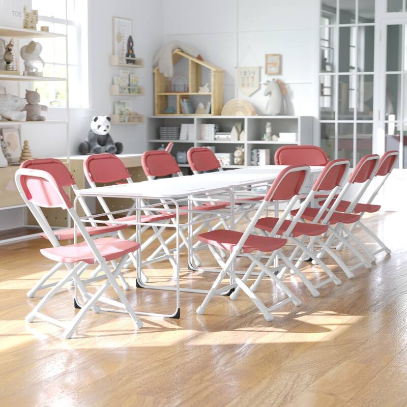 10 Pack Kids Plastic Folding Chair