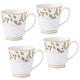 preview thumbnail 1 of 4, Noritake Holly & Berry Gold Set Of 4 Mugs, 12 oz.
