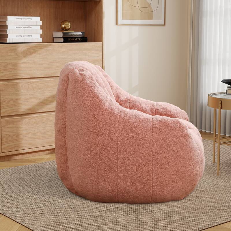 Upholstered Bean Bag Chair,Modern Lazy Floor Sofa Chair