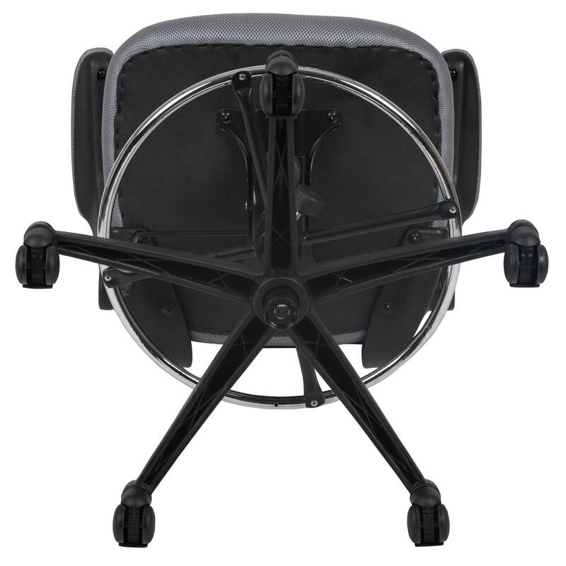 Mid-Back Ergonomic Drafting Chair with Adjustable Foot Ring and Flip-Up Arms